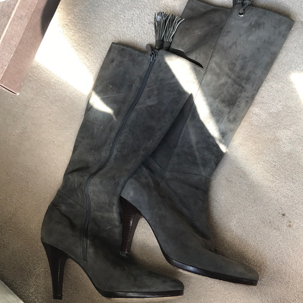 Gray suede cole haan boots